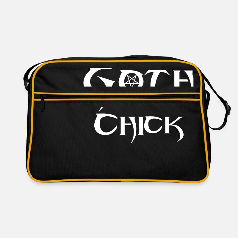 Goth Chick (Vector) - Retro Bag - black/gold
