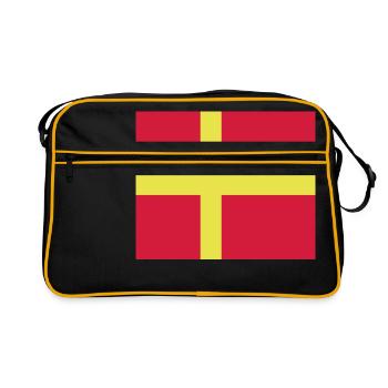 Flag of Skane - Retro Bag - black/gold - Front