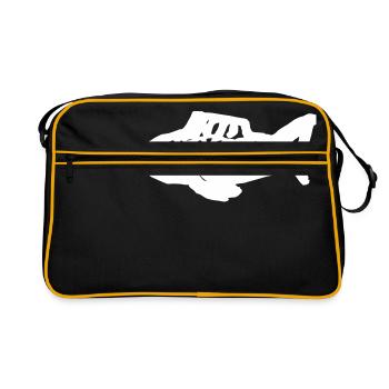 Juste nager du poisson - Sac Retro - noir/or - Devant