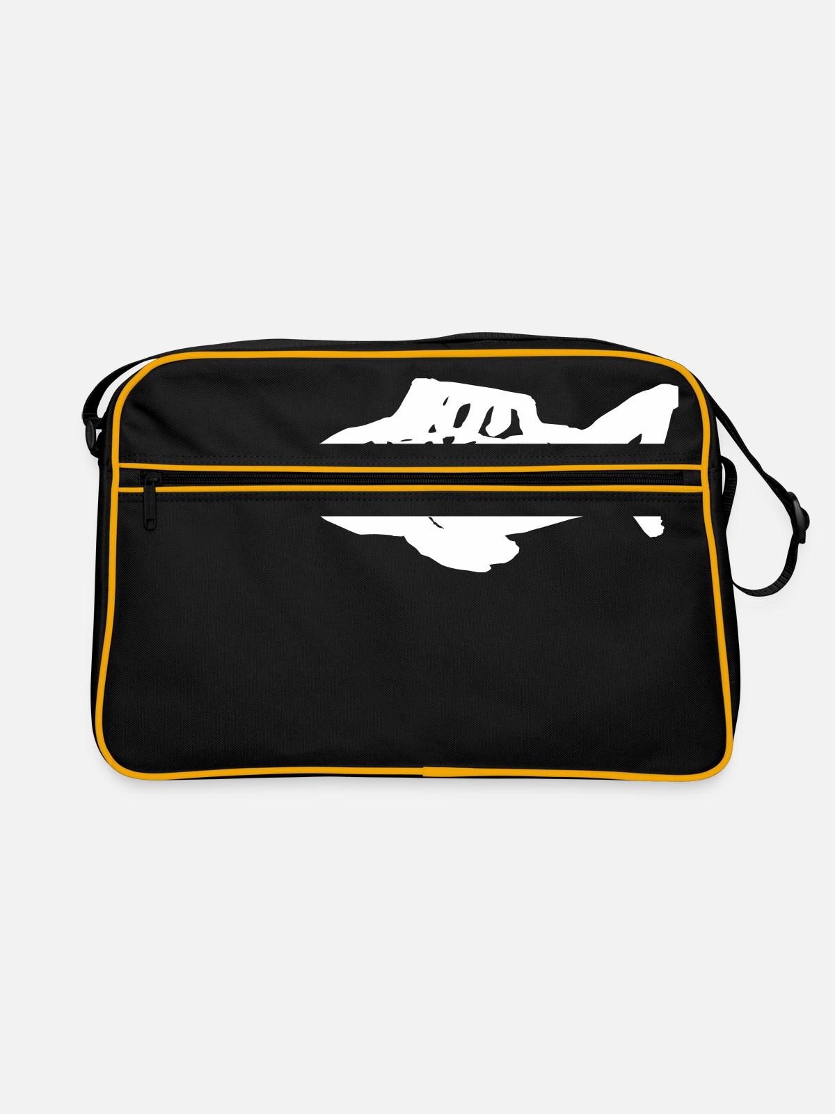 Juste nager du poisson - Sac Retro - noir/or - Devant