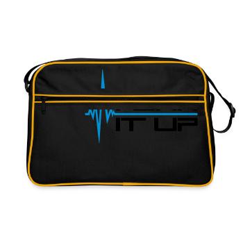 battement de coeur de fréquence cardiaque tournez vers le haut des traits de barre - Sac Retro - noir/or - Devant