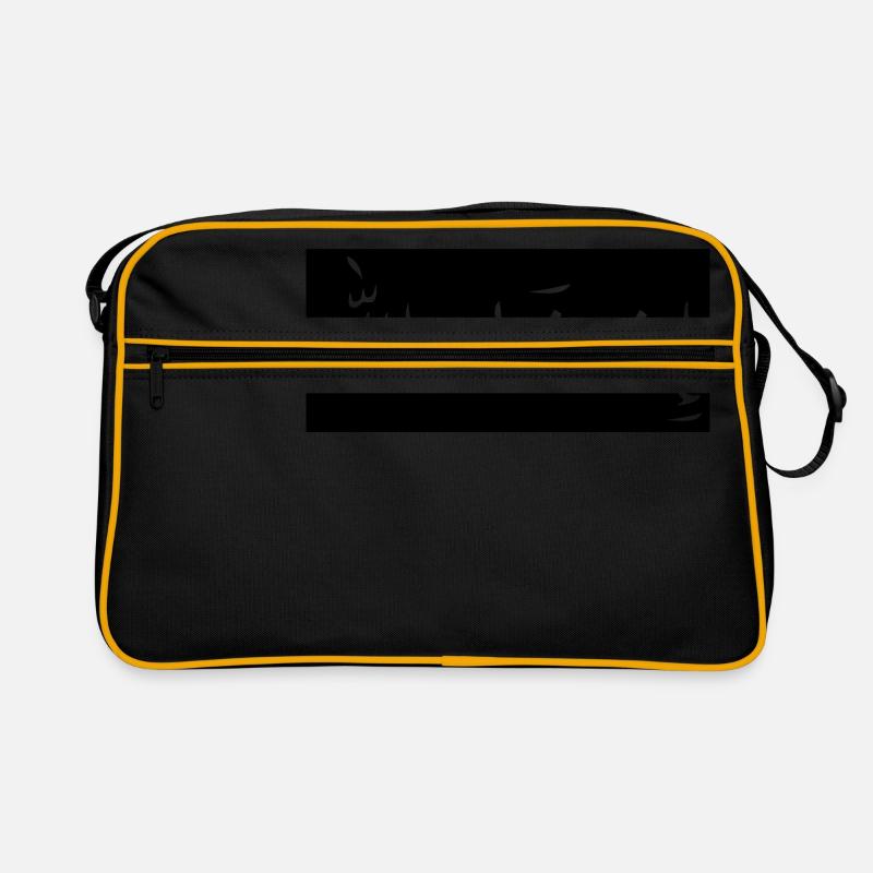 dans sha allah "si dieu veut" - Sac Retro - noir/or