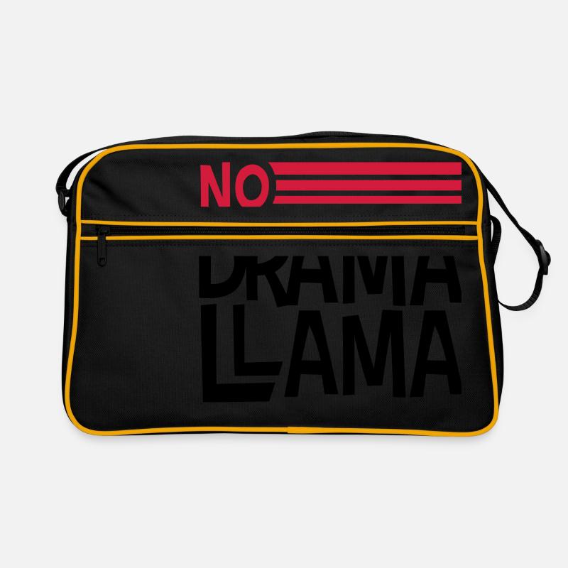 texte logo no drama llama party cool célébrer fun c Sac Retro
