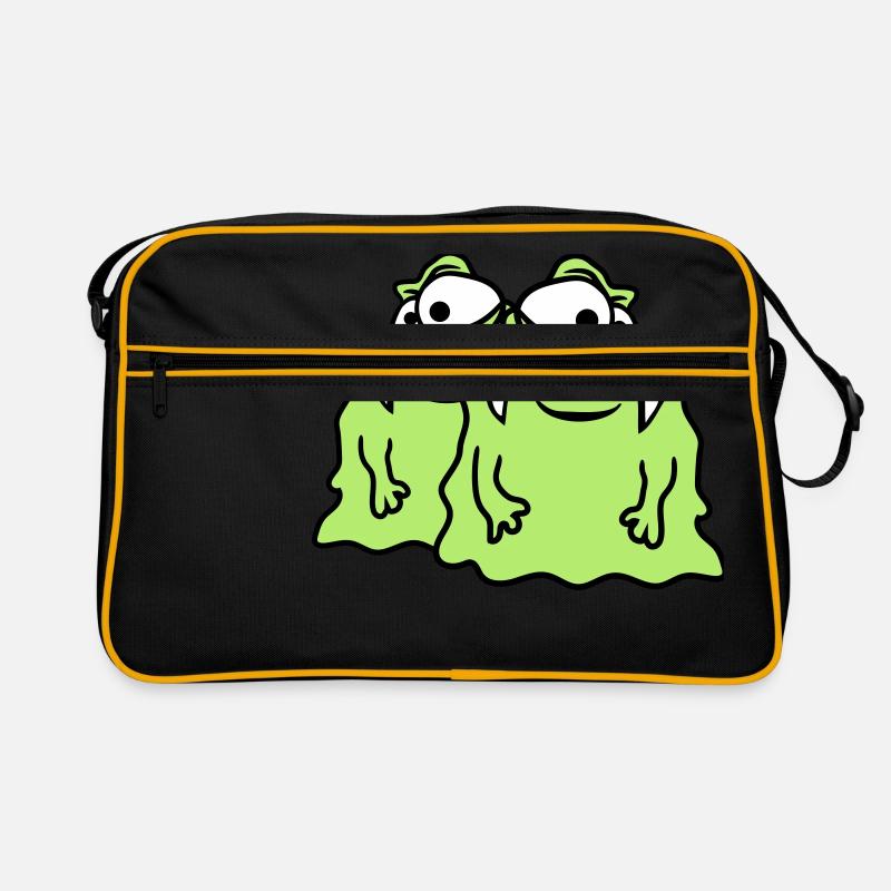 team 2 freunde paar glibber schleim ekelig schleim Retro Tasche