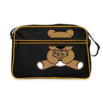 cookie eat biscuit hunger delicious nibble baer sues - Retro Bag - black/gold - Front