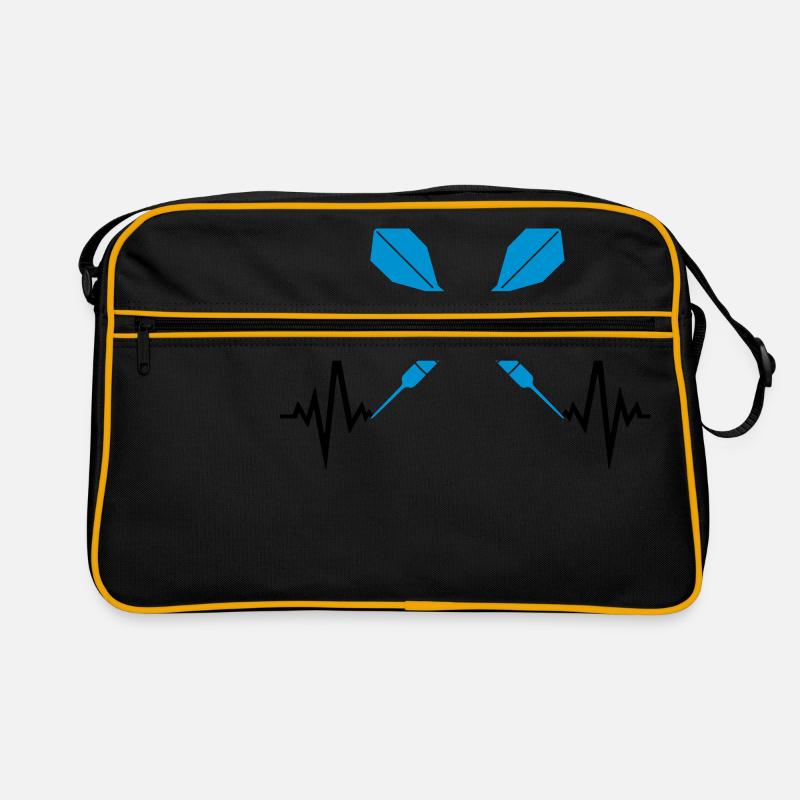 cool logo fréquence cardiaque pulsation texte y jouer Sac Retro