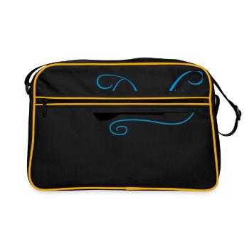 fléchettes club texte fréquence cœur battre pouls logo te - Sac Retro - noir/or - Devant