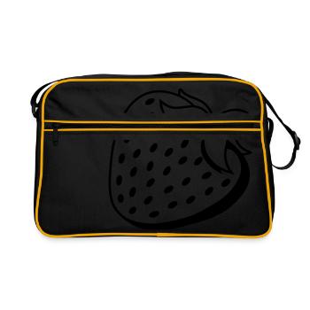 fruité fraise savoureux fruits faim manger - Sac Retro - noir/or - Devant