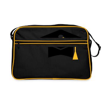 Doktorhut - Retro Tasche - Schwarz/Gold - Vorne