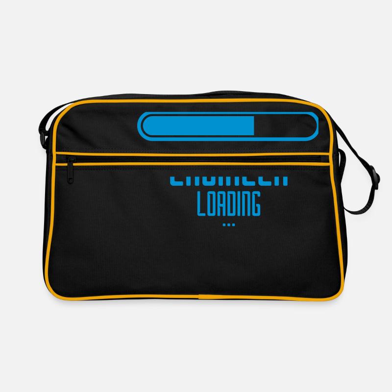blau lade loading aufladen engineer please wait wa Retro Tasche