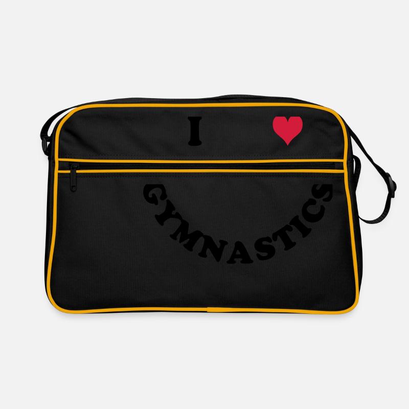 Gymnastik - Retro Tasche - Schwarz/Gold