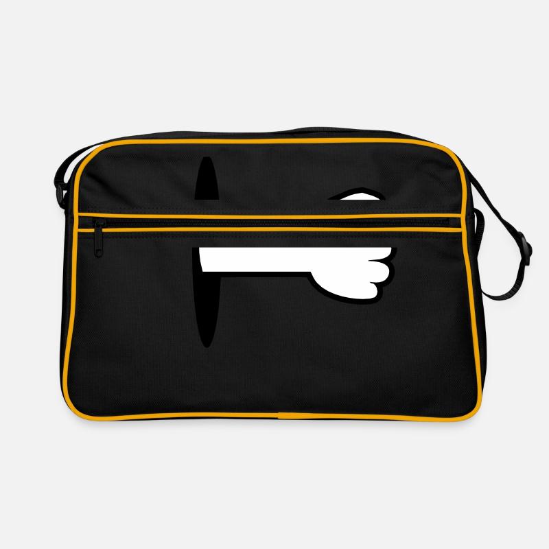 trou mur plancher bras main dessin animé Sac Retro