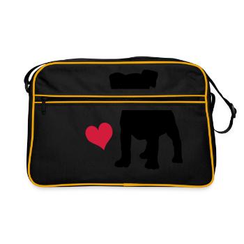 Jack Russell Terrier - Sac Retro - noir/or - Devant