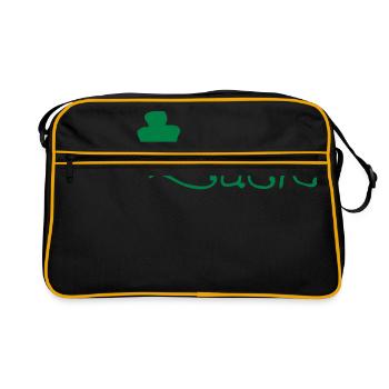 texte CHANCE porte-bonheur - Sac Retro - noir/or - Devant