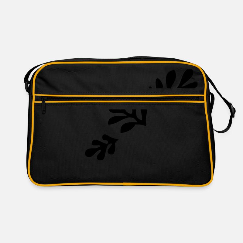 Motif de feuille de plante de la flore Sac Retro
