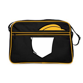 banana fruit funny healthy eating hunger delicious - Retro Bag - black/gold - Front