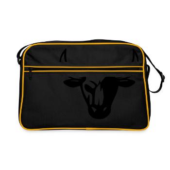 bull - Retro Tasche - Schwarz/Gold - Vorne