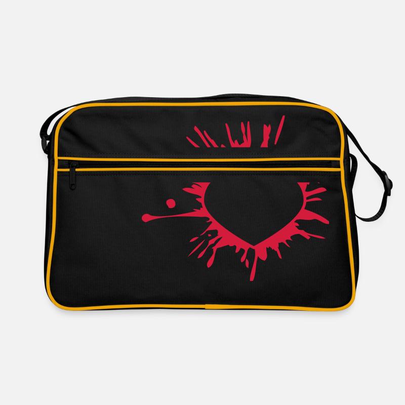 frame color dab drop graffiti splash happ Retro Bag