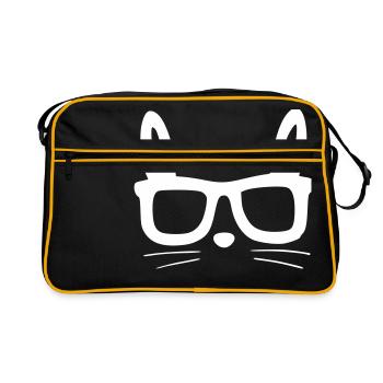 lunettes de chat - Sac Retro - noir/or - Devant