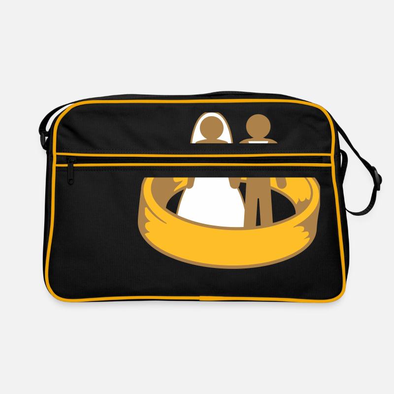 ehering ehepaar kleid team rund kreis heiraten rin Retro Tasche