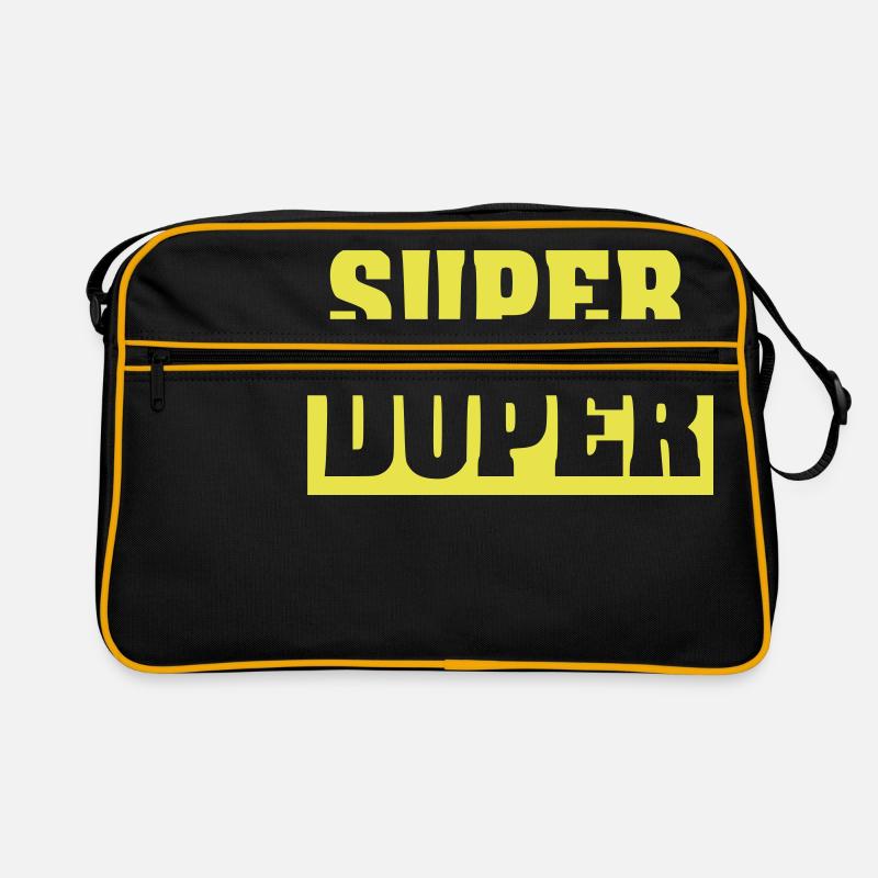 Super Duper - Retro Tasche - Schwarz/Gold