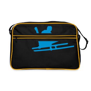 parallel bar gymnastics logo sport 1 - Retro Bag - black/gold - Front
