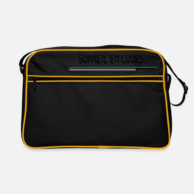 sommeil_en_cours,message,humour,drôle - Sac Retro - noir/or
