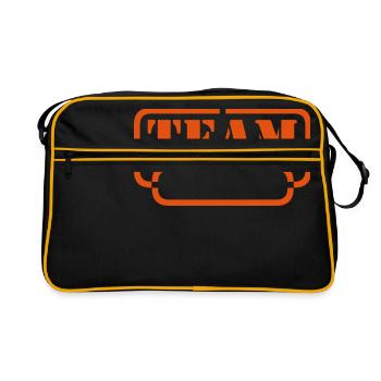 name your team - Retro Bag - black/gold - Front