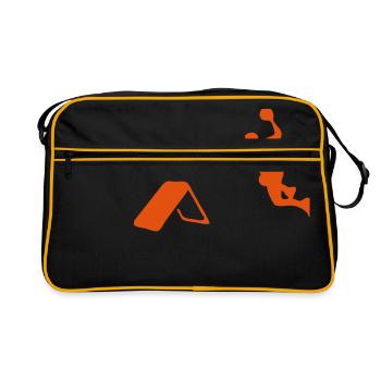 tchoukball silhouette shadow - Retro Bag - black/gold - Front