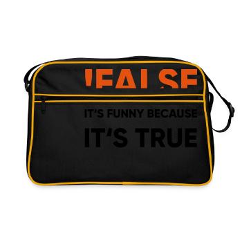 faux - c'est faux parce que c'est vrai - Sac Retro - noir/or - Devant