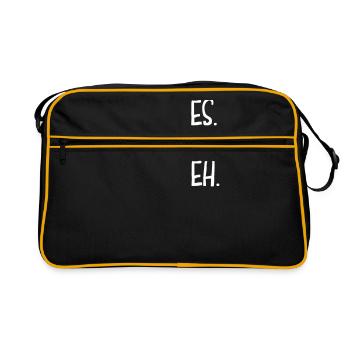 es eskaliert eh - Retro Tasche - Schwarz/Gold - Vorne