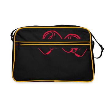 gant boxe 16 - Sac Retro - noir/or - Devant