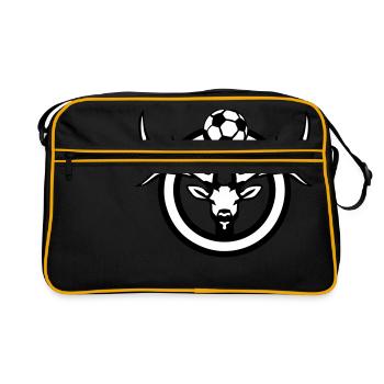 football cerf logo sport - Sac Retro - noir/or - Devant