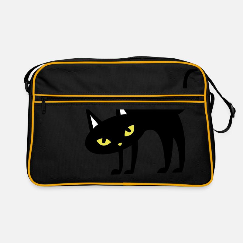 SCARY Halloween arched back cat Retro Bag