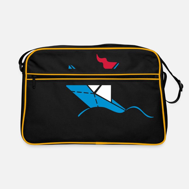 Sinking paper boat / paper titanic (3C) Retro Bag