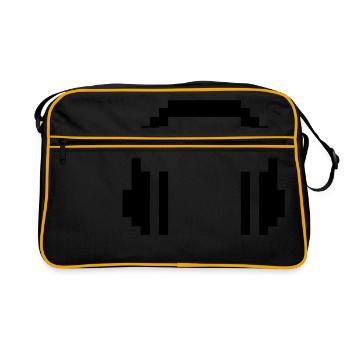 Casque 8 BIT - Sac Retro - noir/or - Devant