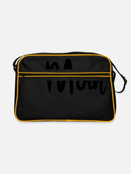 moin - Retro Tasche - Schwarz/Gold - Vorne