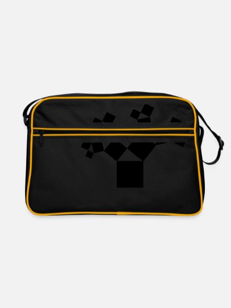 Pythagoras - Retro Tasche - Schwarz/Gold - Vorne
