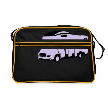 Camper, motor home - On the road - Sac Retro - noir/or - Devant