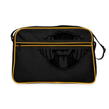 dumb bells - Retro Bag - black/gold - Front