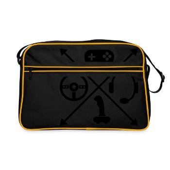 Gaming - Sac Retro - noir/or - Devant