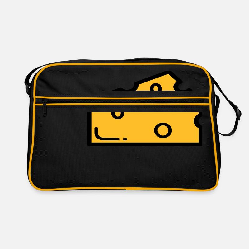 Käse - Retro Tasche - Schwarz/Gold