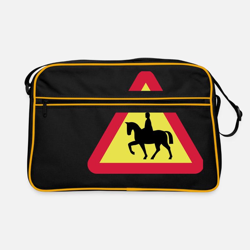 Pferdewarnung Retro Tasche