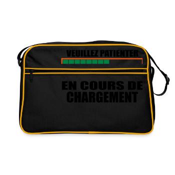 Connerie chargement cadeau humour - Sac Retro - noir/or - Devant