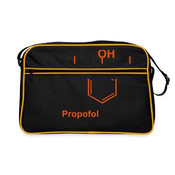 Propofol orange - Sac Retro - noir/or - Devant