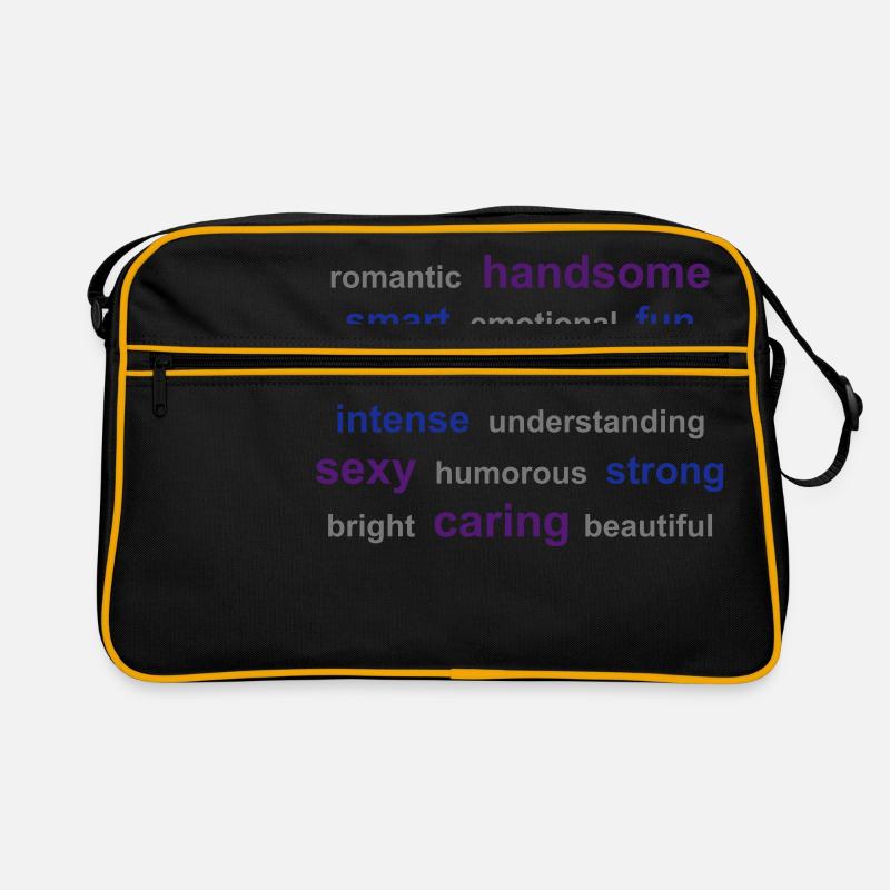 tag cloud Retro Tasche
