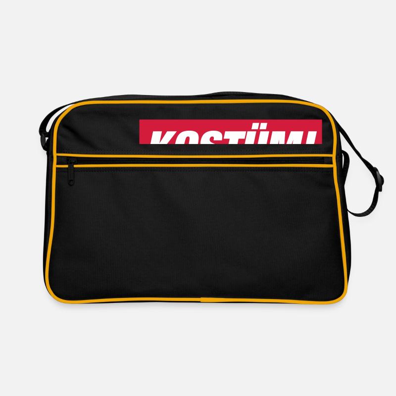 Kostüm - Retro Tasche - Schwarz/Gold