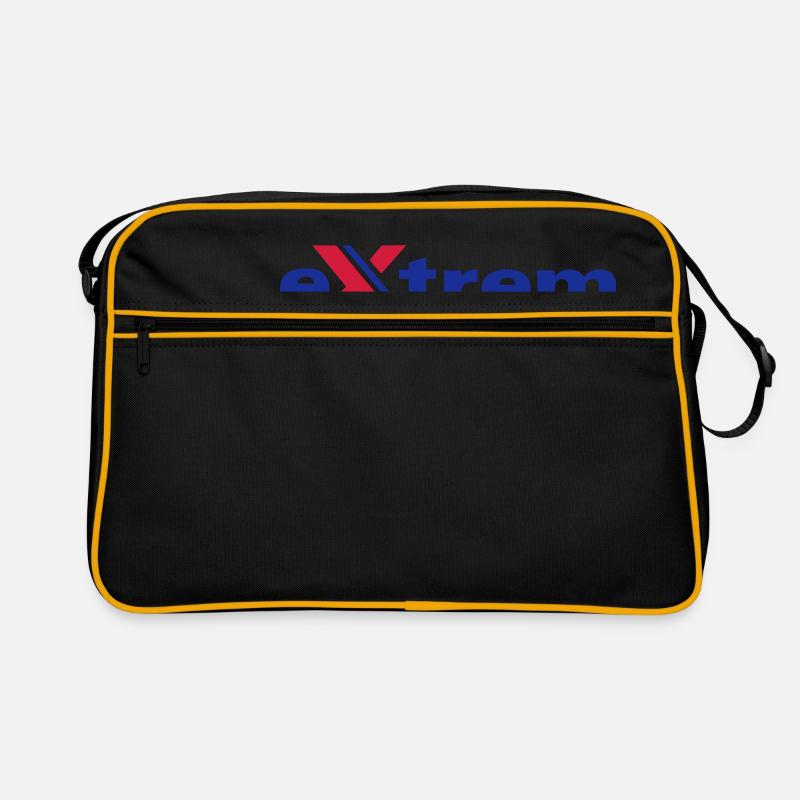 extrem-bodybuilding Logo - Retro Tasche - Schwarz/Gold