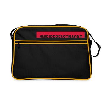 KEIKO Weiberfastnacht Weiberfastnackt Karneval - Retro Tasche - Schwarz/Gold - Vorne