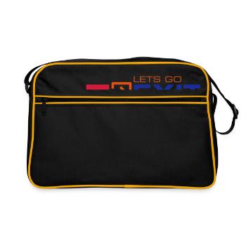 LetsGo Nexit-Logo - Retro Tasche - Schwarz/Gold - Vorne